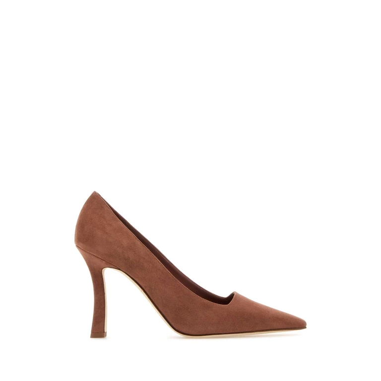 Manolo Blahnik Dark Pink Suede Moira Pumps