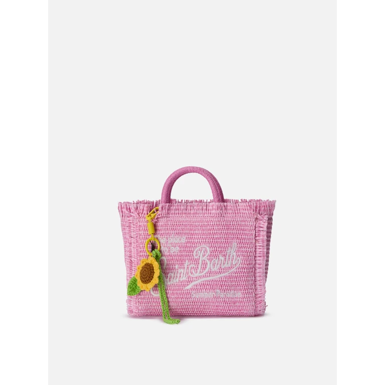 Mc2 Saint Barth Funny Bag Charm With Crochet Sunflower Yellow Small Accessories - Unisex