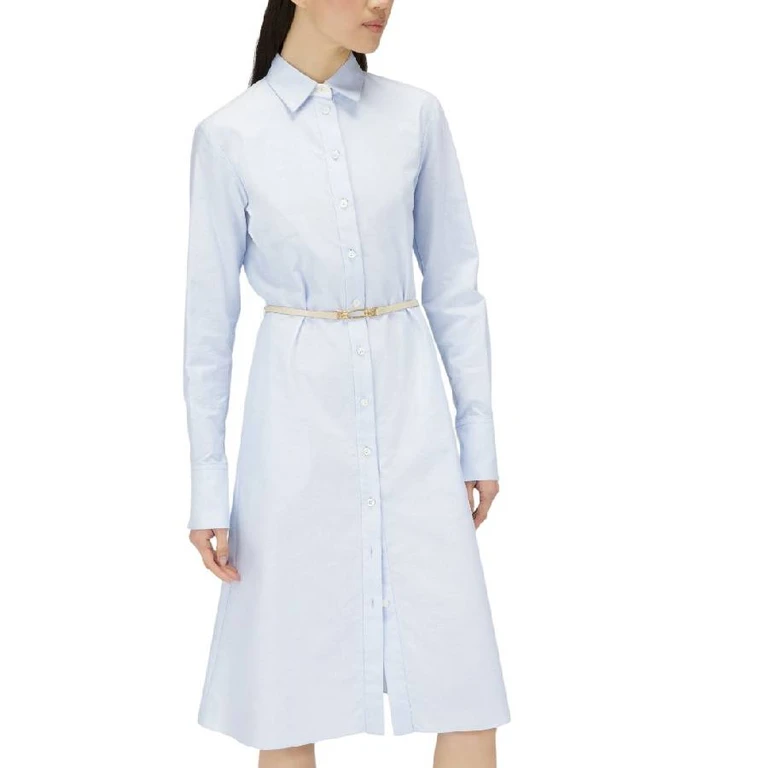Bally Casual Belted Cotton Shirt Dress