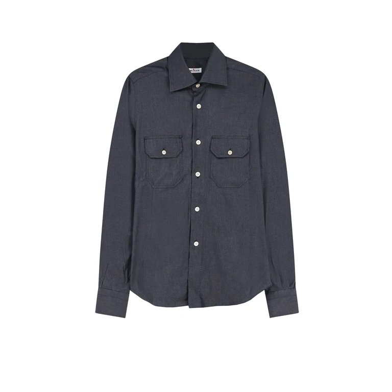 KITON CIRO PAONE Shirts Blue Cotone - Men