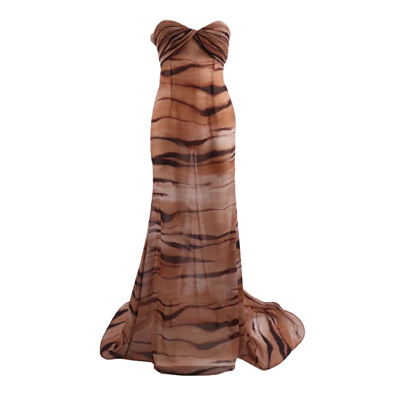 Elisabetta Franchi Women�s Dress Camel Polyester Midi - Women