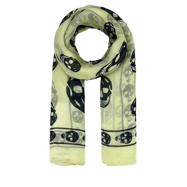 Printed Silk Foulard Pearnavy Ca Skull 104x120 Sciarpe E - Women