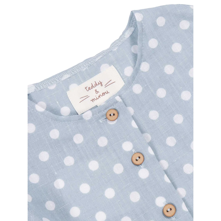 Teddy & Minou Set Light Blue Linen Cotton Suits