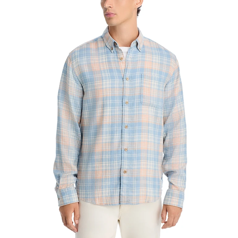 Faherty Regular Fit Button Down Linen Shirt
