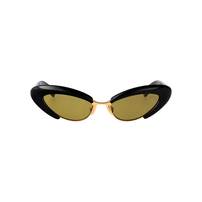 Bottega Veneta Bv1387s Black-black-yellow Recycled Acetate Sunglasses - Women