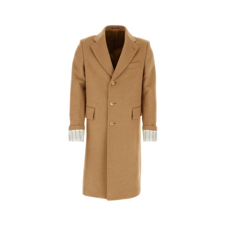 Gucci Camel Wool Coat Cappotti - Men