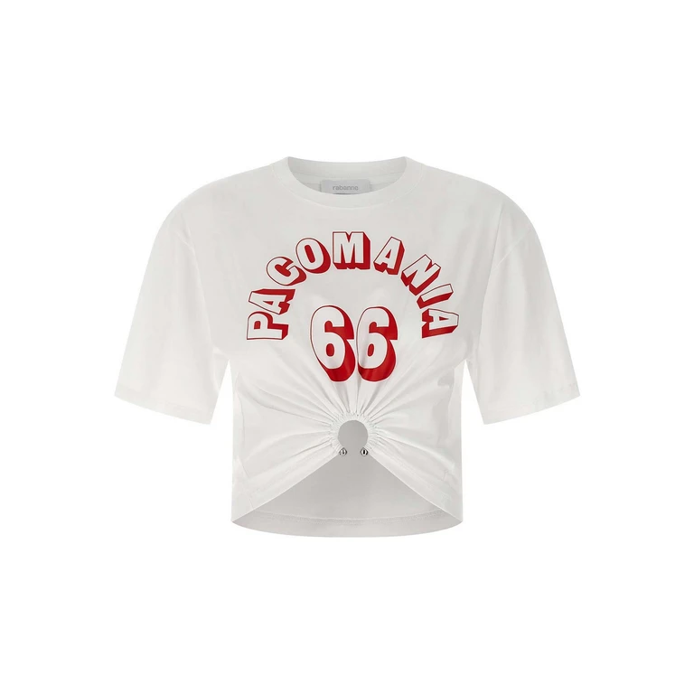 Rabanne Printed Piercing Cotton T-shirt