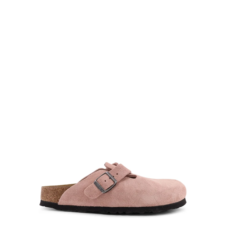 Birkenstock Pastel Pink Suede Boston Slippers