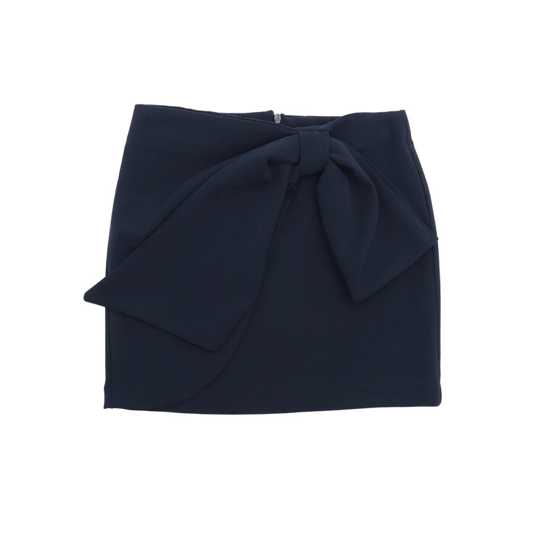 Magil Bi-Stretch Skirt With Ribbon Blue