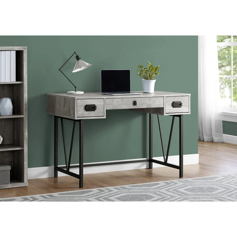 Gray Reclaimed Wood Computer Desk