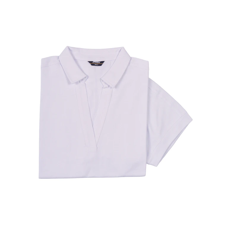K-Way Iselie Jersey T-Shirt White Cotton Short Sleeves - Women