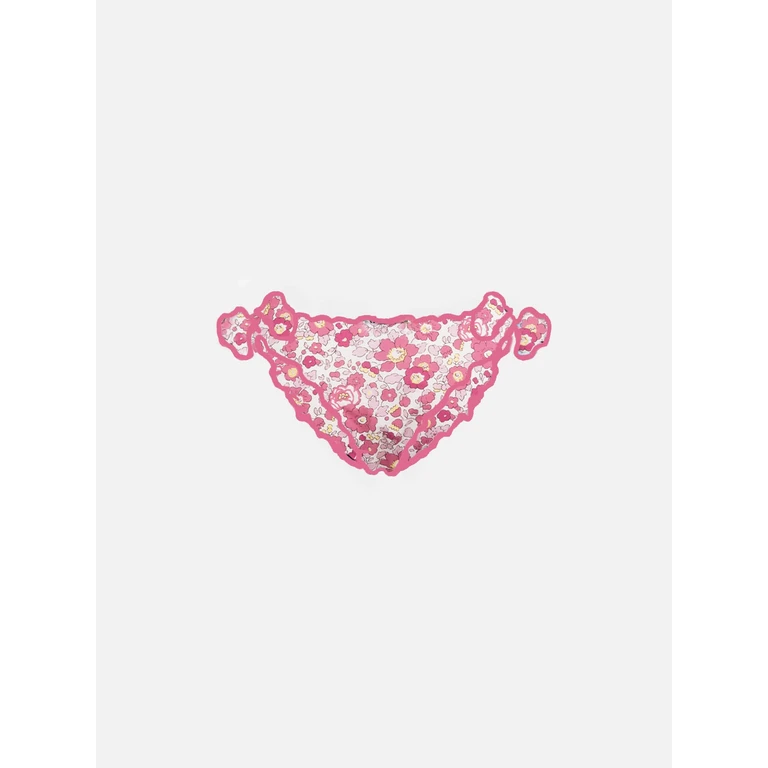 Mc2 Saint Barth Girl Ruffled Swim Briefs Melly With Betsy Print Made Liberty Fabric Pink Bottom