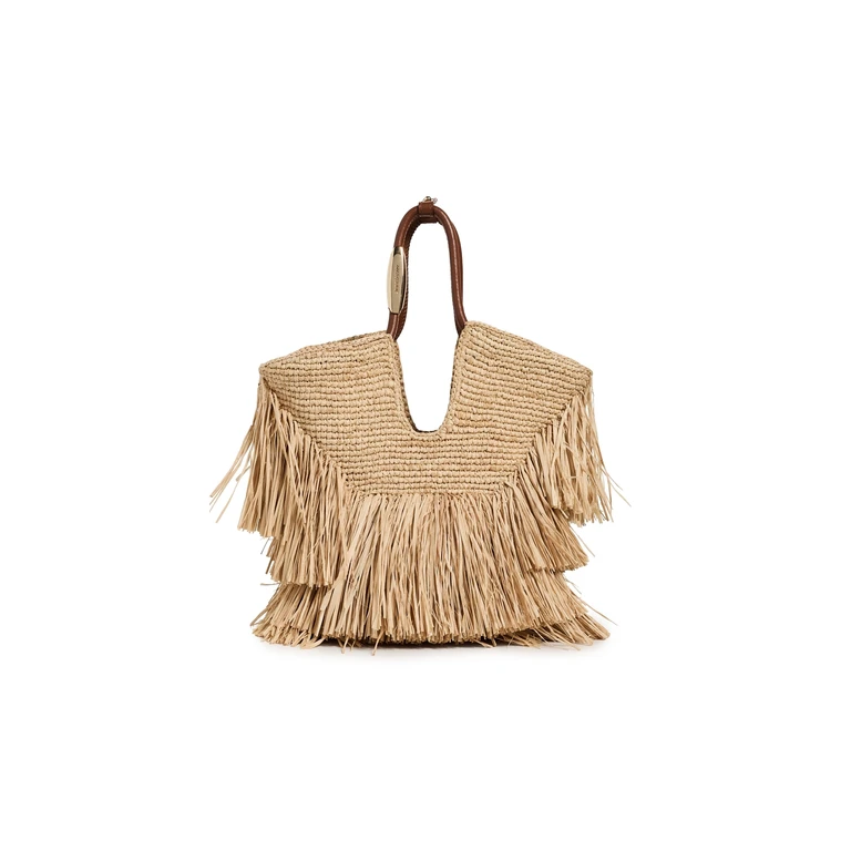 Zimmermann Goldentime Small Fringe Tote Natural One Size
