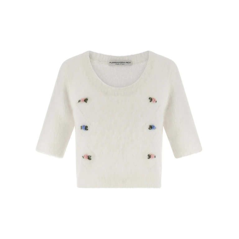 Alessandra Rich Cardigan - Blanc