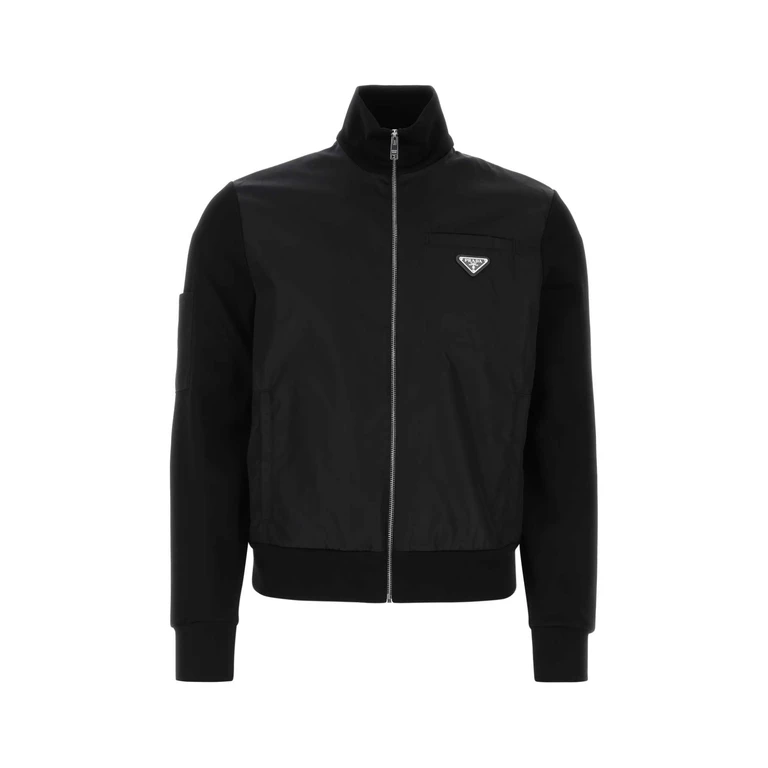 Prada Black Cotton Blend Jacket F0806 Giubbini - Men