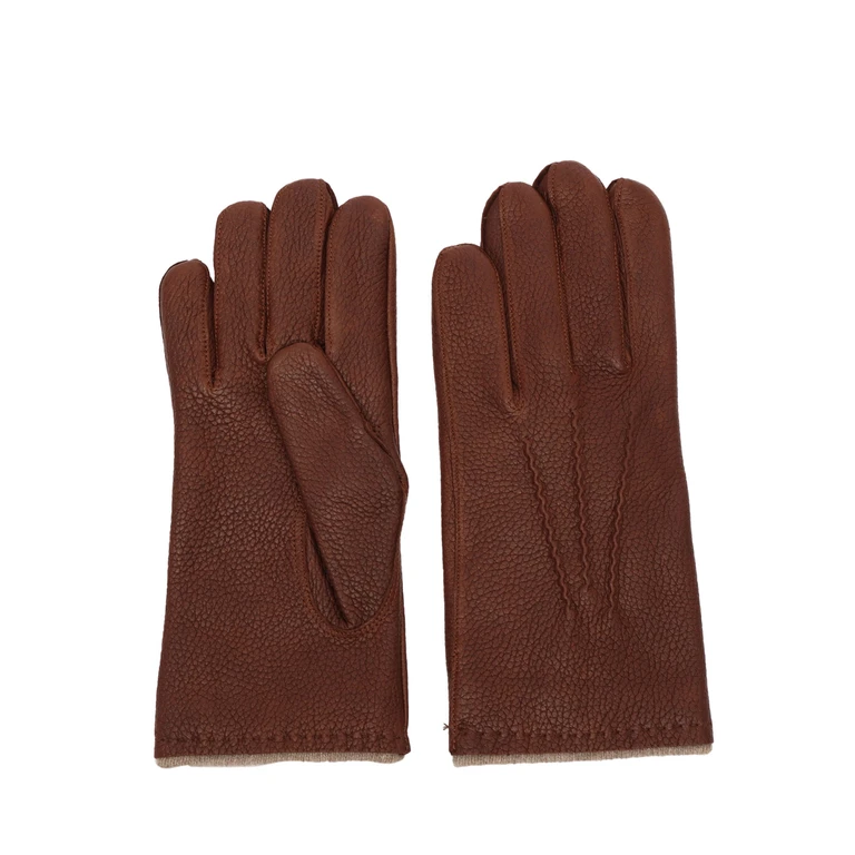 Orciani Grained Leather Gloves