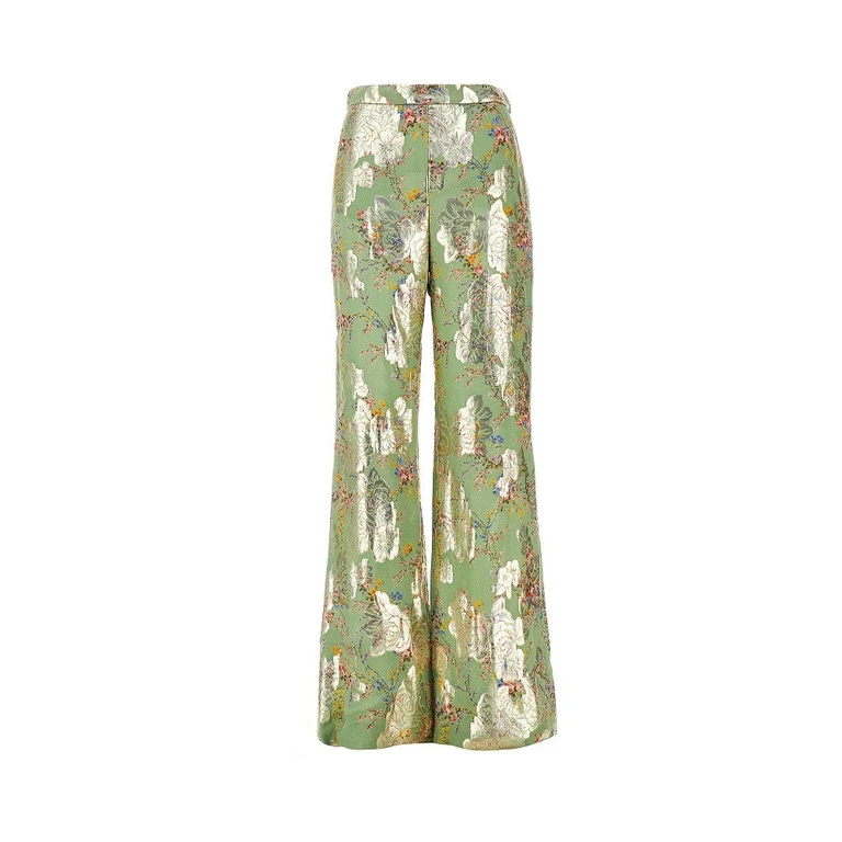 VALENTINO Fil coupé silk pants Woman 42