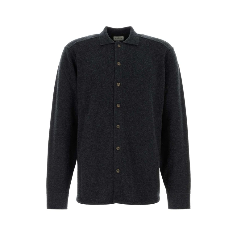 Le Kasha Midnight Blue Cashmere Minsk Shirt Exterior: Camicie - Men