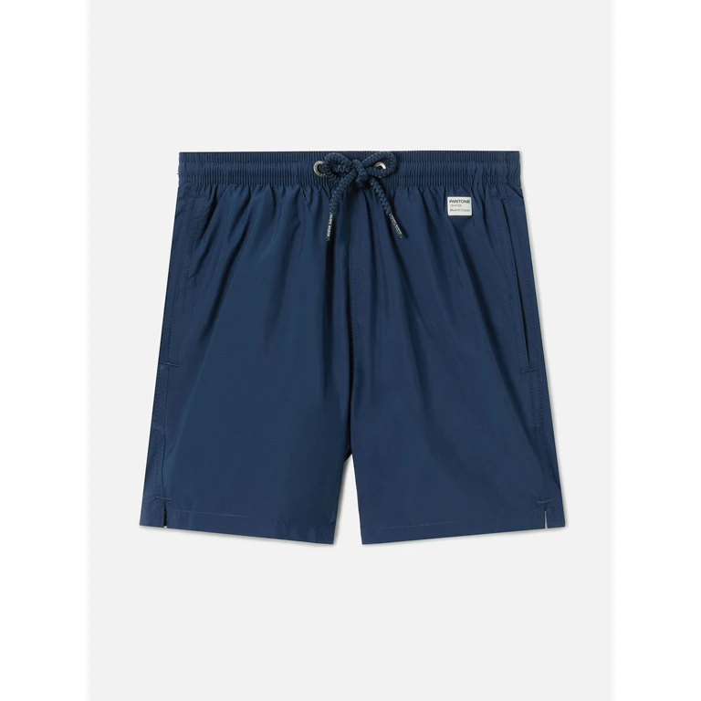 Mc2 Saint Barth Jean Lighting Pantone Swim Shorts Solid Blue Navy Green Swimshort