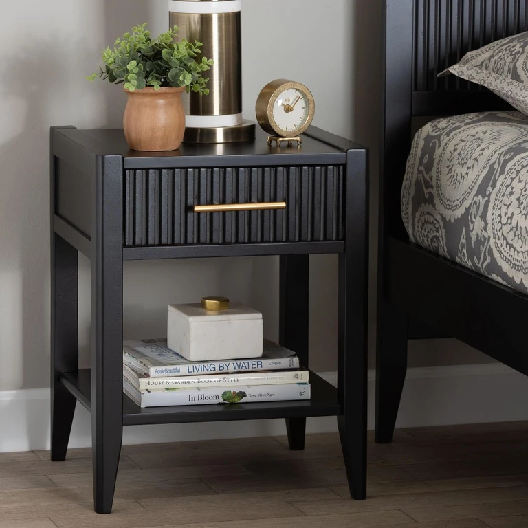Primrose Ivory Mid-Century Nightstand