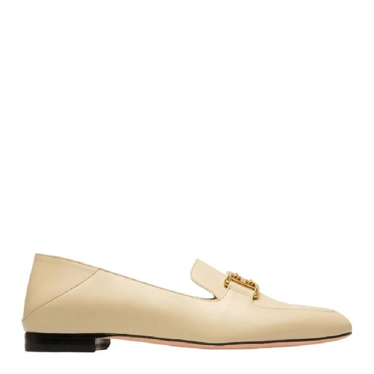 Bally Ellah Flat Leather Loafers, Brand Size 40 ( US Size 9.5 )