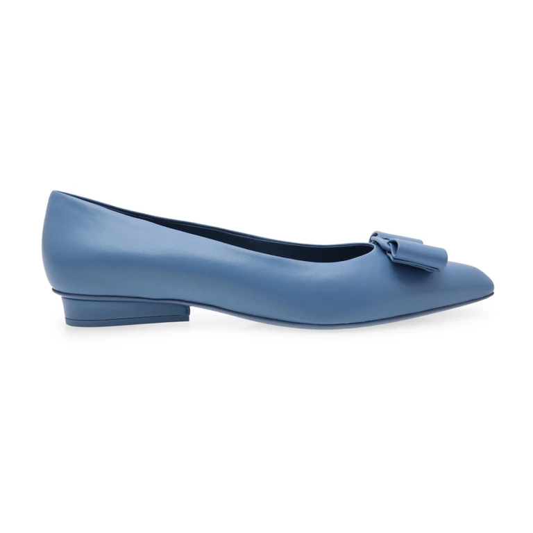 Salvatore Ferragamo Ladies Blue Viva Ballet Flat