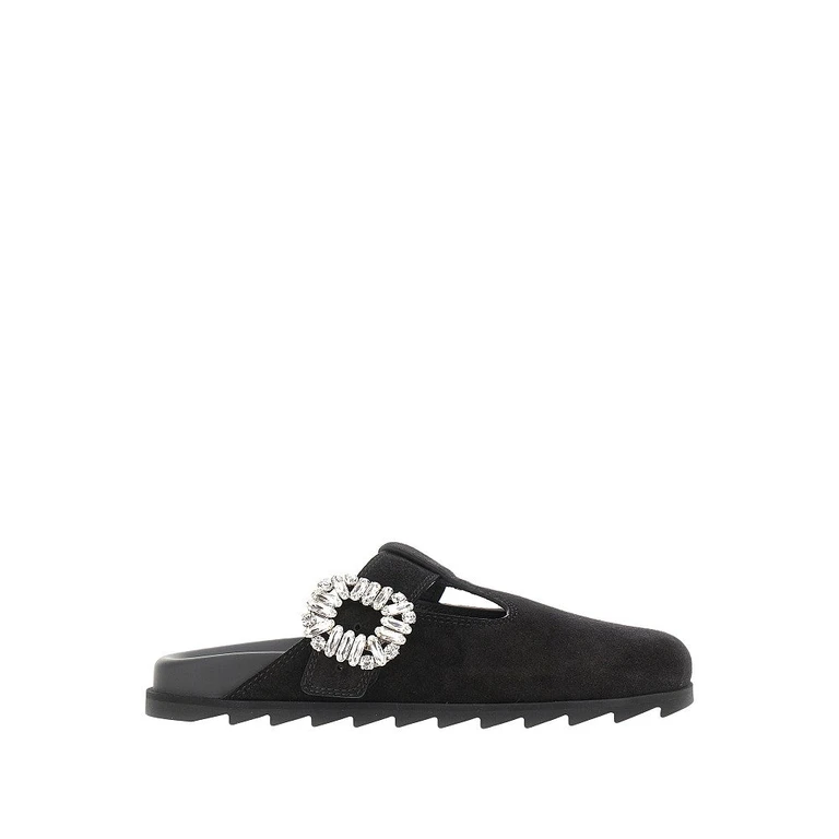 ROGER VIVIER 'Slidy Viv'' suede leather mules Woman 36