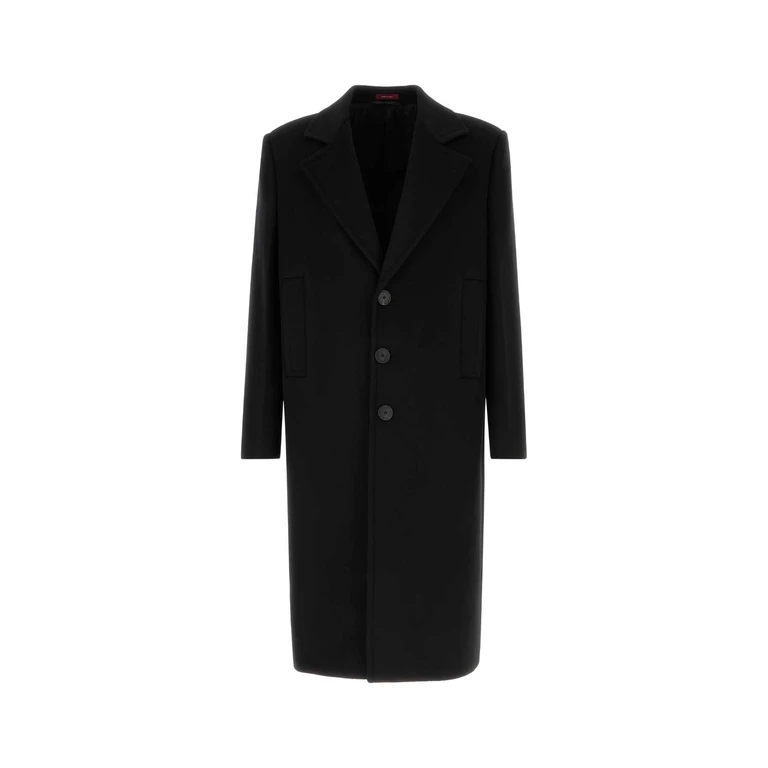 Gucci Black Wool Blend Coat Nero Cappotti - Men