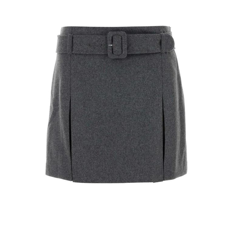 A. P.C. Grey Flannel Cecile Mini Skirt Heathergrey Gonne - Women