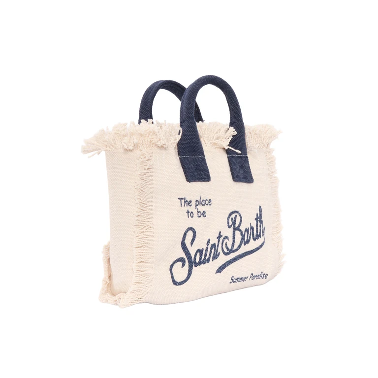 Mc2 Saint Barth Vanity Mini-1160 White Cotton Handbag