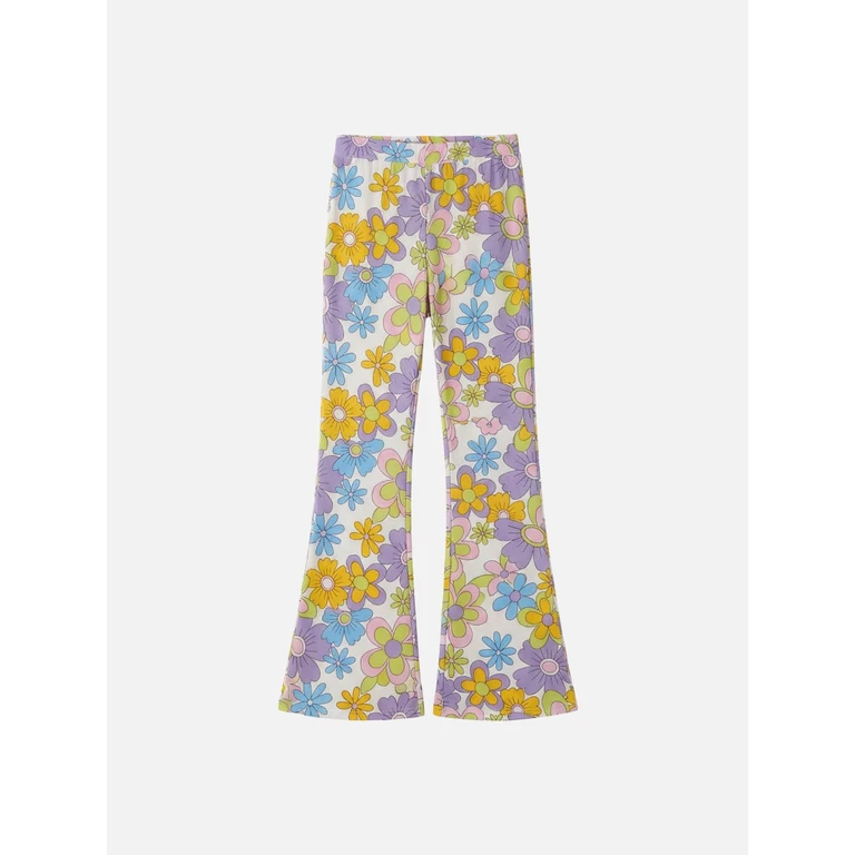 Mc2 Saint Barth Flared Pants Gwenda Jr With Hippie Flower Print
