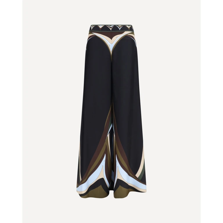PUCCI Silk printed palazzo Pants Female 44