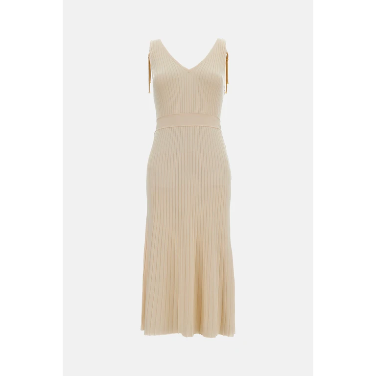 Elisabetta Franchi Robe Au Genou - Blanc