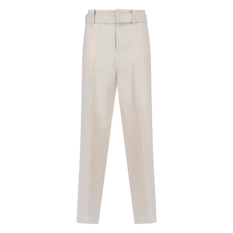 Lardini Trousers White Linen - Men