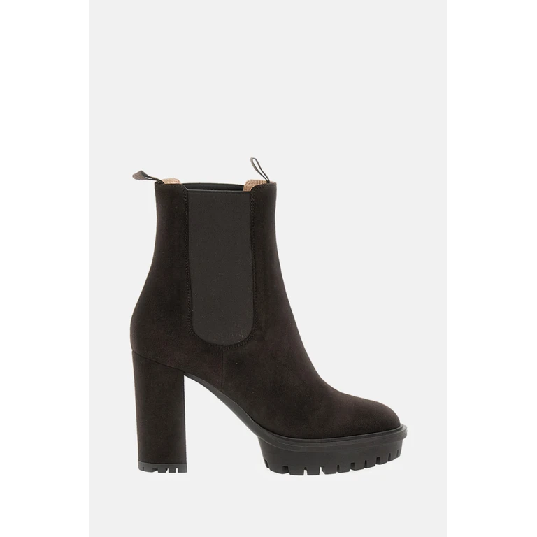 Gianvito Rossi Boots Brown Suede Leather - Women