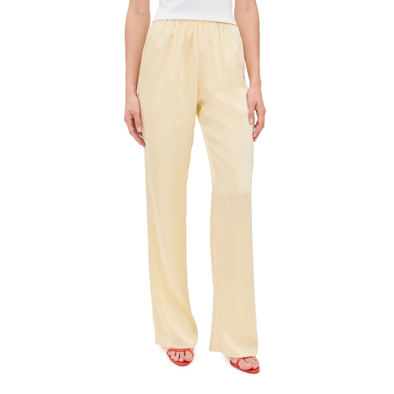 SEROYA Lillian Satin Pants Butter M