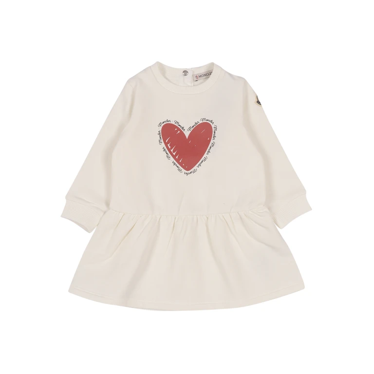 Moncler Baby Dress Beige Elastane Cotton