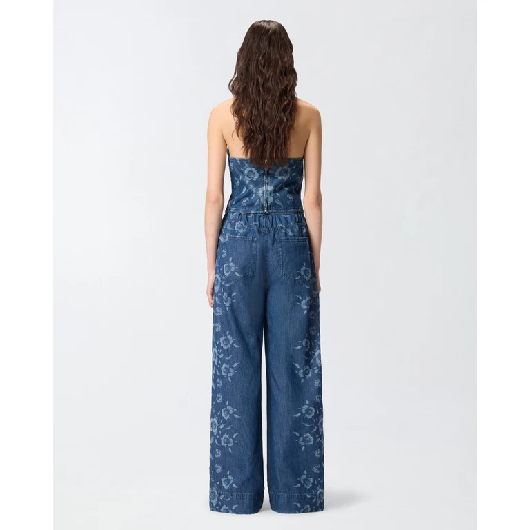Pinko - Pantalon en denim floral - 24