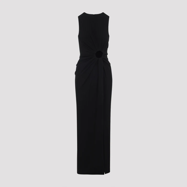 Sportmax Saletta Long Dress Black Viscose Elastane - Women