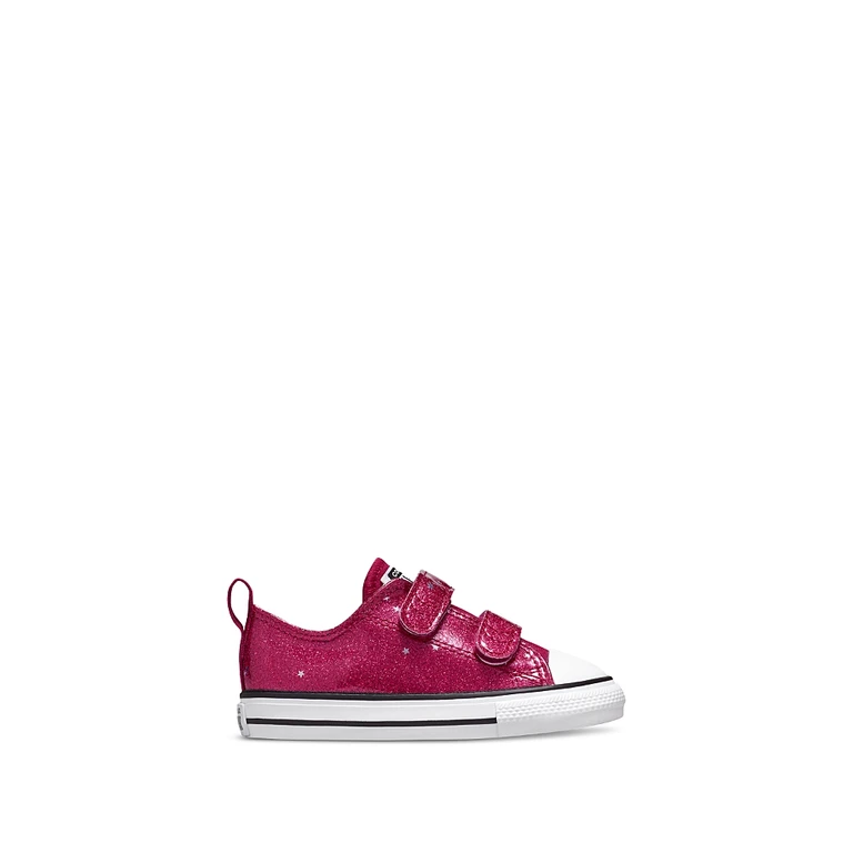 Converse Girls' Chuck Taylor All Star 2V Ox Glitter Sporty Sneakers - Toddler, Big Kid