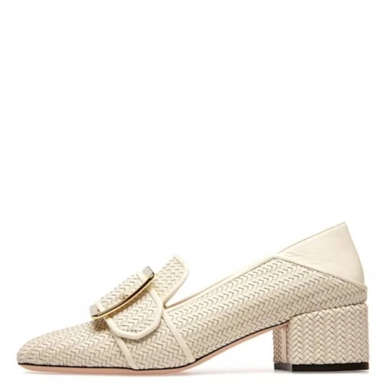 Bally Janelle 40 Woven Leather Pumps, Brand Size 35 ( US Size 4.5 )