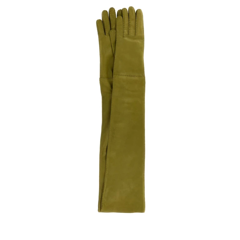 Prada Green Nappa Gloves Edera Exterior: Lamb Lining: Silk Guanti - Women