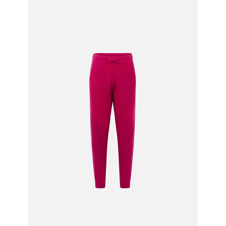 Mc2 Saint Barth Girl Fuchsia Knitted Jogger Pants Pink