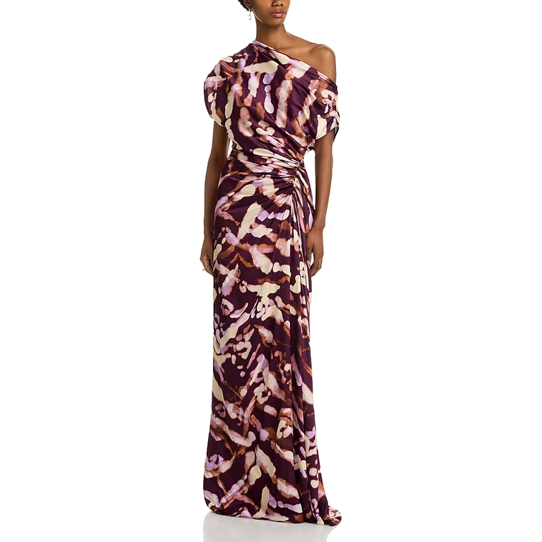 A. l.c. Poppy One-Shoulder Gown