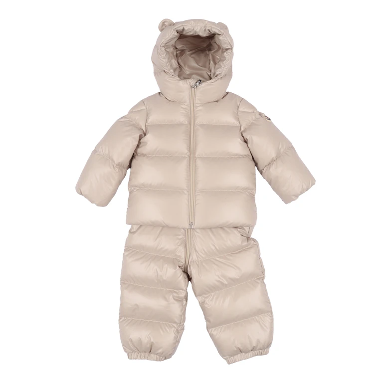 Moncler Baby Deidre Woven Clothing Ensemble Beige Overall - Kids