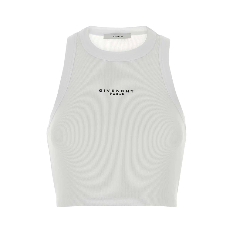 Givenchy White Stretch Cotton Crop-top