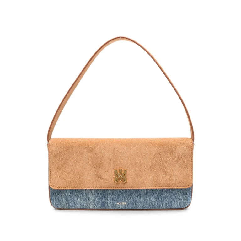 Amiri MA Millie Suede-panelled Shoulder Bag