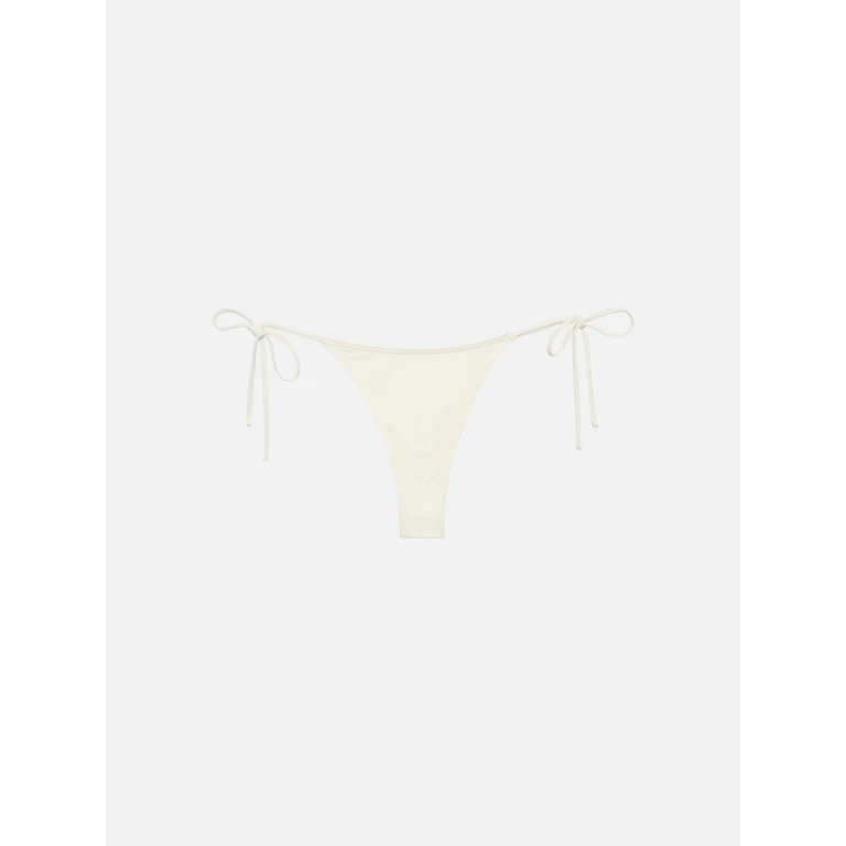 Mc2 Saint Barth Norah Cream Cheeky Swim Briefs White Bottom - Women