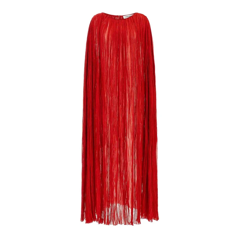 Federica Bonifaci Robe Au Genou - Rouge