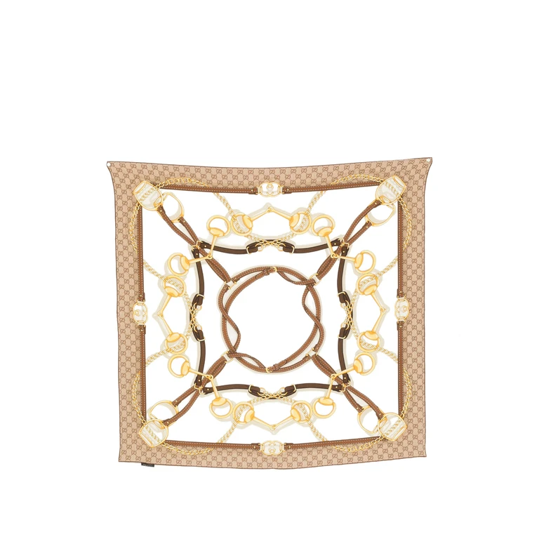 Gucci GG Printed Silk Scarf